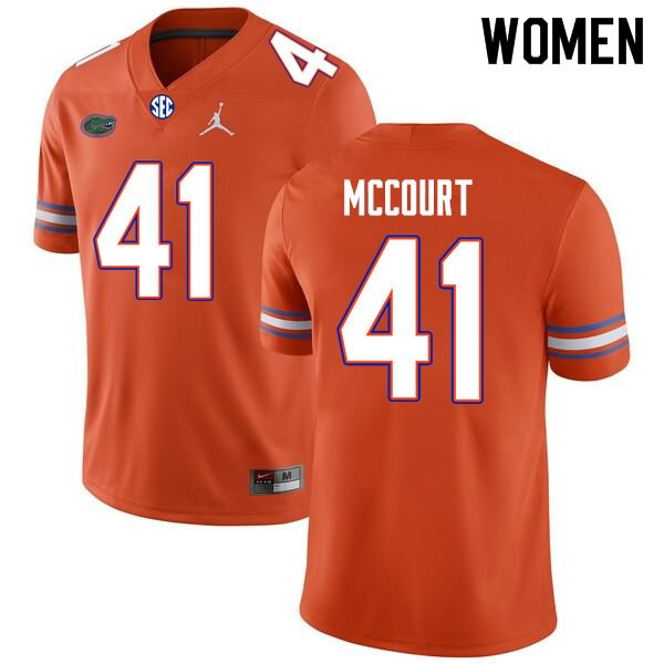 NCAA Florida Gators Alex McCourt Women's #41 Nike Orange Stitched Authentic College Football Jersey FOZ5864DD